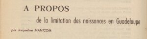 [FOCUS] Le débat sur le contrôle des naissances dans les années 1960